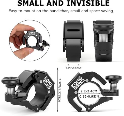 جرس الدراجة - جرس دراجة من الألومنيوم للمقود (22 مم - 24 مم) - قرن جرس دراجة بصوت عالٍ وواضح وواضح للبالغين أو دراجات الأطفال in Kuwait