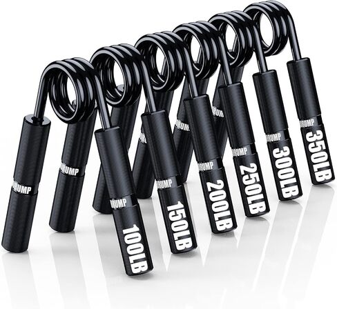 HORUMP Grip Strength Trainer 4 Pack (50-200LB), Metal Hand Grip Strengthener, Forearm Strengthener, No Slip Heavy-Duty Hand Gripper for Finger Strength Training, Injury Recovery and Muscle Building in Saudi Arabia