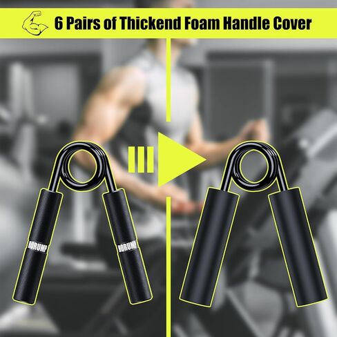 HORUMP Grip Strength Trainer 4 Pack (50-200LB), Metal Hand Grip Strengthener, Forearm Strengthener, No Slip Heavy-Duty Hand Gripper for Finger Strength Training, Injury Recovery and Muscle Building in Saudi Arabia