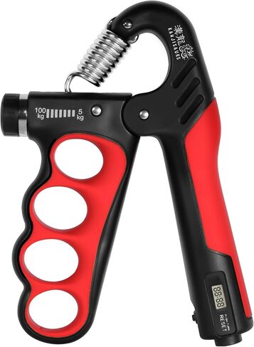 Grip Strength Trainer, Adjustable Resistance 11-220 Ibs Forearm Exerciser, the Five Fingers Grip Strength Trainer with Digital Counter,Hand Grips Strengthener. in Saudi Arabia