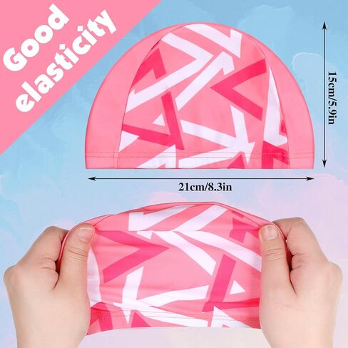 3 Pieces Swim Cap Cute Cartoon Children's Swimming Cap Waterproof Swim Cap Unicorn Swimming Hat for Toddlers Kids Boys Girls Long and Short Hair in Saudi Arabia