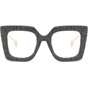 Zeelool Stylish Oversized Square Eyeglasses Frame with Non-prescription Clear Lens for Women Latanya ZJGA499974