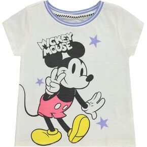 Disney Mickey Mouse Toddler Girls Short Sleeve T-Shirt- Toddler Sizes 2T-4T