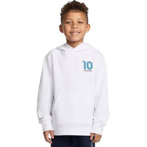 Messi Boys' Long Sleeve, Standard Fit Hoodie Sweatshirt, Comfortable Fleece