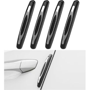 4 PCS Car Door Edge Guards, Anti-Scratch Door Edge Guards Trim Strip with Self Adhesive, Car Door Protector Bumper Guards for Most Cars Trucks SUVs, Exterior Car Accessories (White)