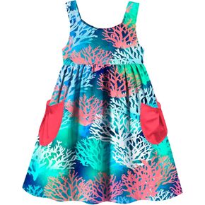Little Girls Summer Sleeveless Dress Toddler Print Casual Sundress 2-7 Years