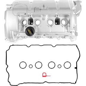11127646554 Aluminum Valve Cover Cylinder Head Kit Compatible with R55 R56 R60 R61 Mini Cooper Base Paceman Countryman Clubman Hatchback non-S models N16/N12 Engine L4 1.6L with Oil Filler Cap