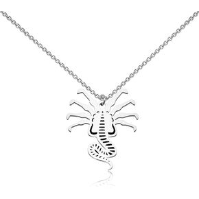 WUSUANED Facehugger Bug Necklace Hugger Alien Creature Inspired Jewelry Facehugger Gift Scary Alien Animal Gift