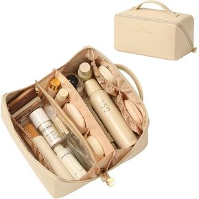 Travel Makeup Bag Makeup Organizer Countertop Case Toiletry Bag Cosmetic Bag for Women Makeup Storage Organizer Skincare Organizers Bathroom Counter Organizer Vanity Organizer Travel Essentials
