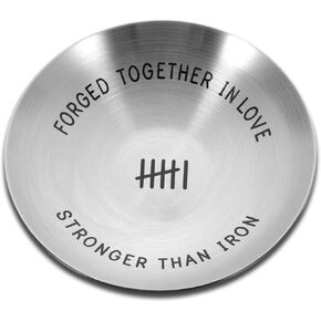 6th Anniversary Iron Gifts for Her Him 6 Year Wedding Anniversary Iron Gifts for Wife Husband Couples 6th Anniversary for Him 6 Year Anniversary Decorations for Women Men 4" Ring Holder Tray Christmas in Kuwait