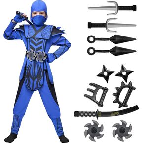 إبداعات Spooktacular للأطفال أزياء النينجا في الهالوين، زي النينجا للأولاد لزي الهالوين للأطفال الصغار