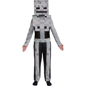 Disguise Kid's Minecraft Classic Skeleton Costume | Boys & Girl's Minecraft Cosplay Outfit | Child Minecraft Skeleton Costume