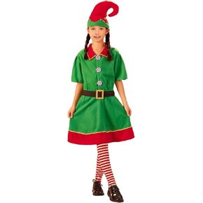 Christmas Elf Costume Set for Girls Boys Men Women Santa's Helper Costume Outfit Santa Dress Cosplay Party Dress Up in Kuwait