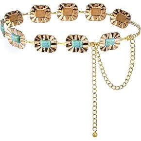 Western Belts for Woman Body Chain Belt for Women Concho Belt Boho Metal Cowgirl Chain Belts for Dress Jeans