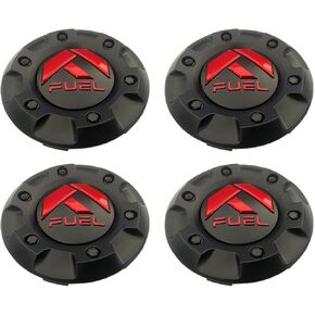 Wheel Hub Cap Center Caps for Fuel Black Red 1001-58 4PCS
