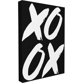 Stupell Industries XOXO Black and White Canvas Wall Art, 16x20, Multicolor