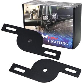 iJDMTOY Add-On Dual Pod Light Mounting Brackets for Truck SUV Hood Hinge or A-Pillar Mount LED Pod Light System