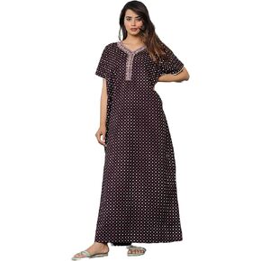 Cotton Embroidery Nighty for Womens/Girls (Z6)