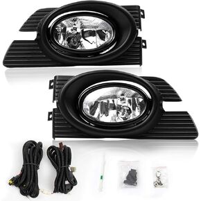 RP Remarkable Power, Fit For 2001-2002 Accord Sedan 4DR Clear Fog Lights Bumper Lamps w/Accessory