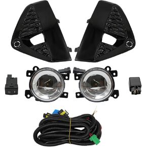 Fog Light Assembly w/Wiring Harness and Switch Kit Compatible with Murano 2019 2020 Fog Lamps Left & Right 622569UF0A 622569UF1A