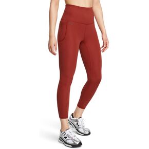 سروال نسائي من Under Armour Motion عالي الارتفاع للكاحل، (840) برتقالي ترابي / / أسود، متوسط