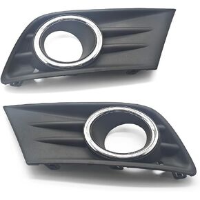 Front Bumper Fog Light Cover Left & Right 71107-SZA-A50 71102-SZA-A50 Compatible with Pilot 2012-2015, Fog Light Cover with Chrome Bezel Trim, Pair