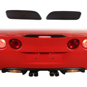 Car Rear Tail Foglights Lamp Frame Cover For Chevrolet Corvette C6 2005-2013 Rear Bumper Reflectors Lights,HighBrake Light Stickers,Auto Exterior Taillight Cover (Fog Lights Cover)