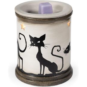 Scentsationals Wax Melt Warmer, Wax Warmer for Scented Wax Melts - Halloween Collection Spooky Cat - Candle Wax Melter for Fragrance Cubes and Tarts