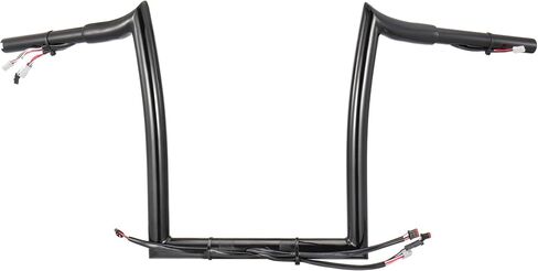 MoKitDora Road Glide Pre-wired Handlebar 14" Rise 1-1/4" Fat 1.25" Clamp Ape Hanger Meathook Bar for Harley 2016-2023 Road Glide Special Ultra Custom Limited FLTR/FLTRX/FLTRXS/FLTRU/FLTRK, Chrome in Saudi Arabia