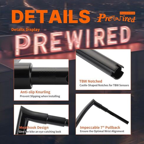 1.5 Inch Fat 12 Inch Rise Striking Mercenary Ape Hangers Road King Handlebars for 96-13 Road Glide / 1995-up Road King/12-17 Dyna and 00-Later Softail Models, Black in Saudi Arabia