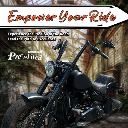 1.5 Inch Fat 12 Inch Rise Striking Mercenary Ape Hangers Road King Handlebars for 96-13 Road Glide / 1995-up Road King/12-17 Dyna and 00-Later Softail Models, Black in Saudi Arabia