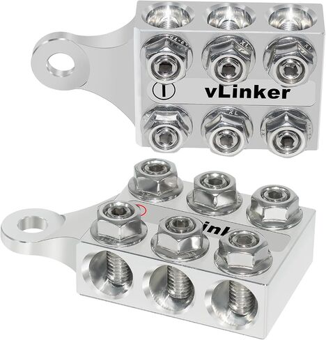 موصلات طرفية للبطارية، شريط ناقل كتلة توزيع طرفي 12 اتجاه، 8AWG حتى 4/0(XL) مقياس AWG، لبطارية حمض الرصاص الليثيوم أو AGM مع أطراف مسمار أو مسامير ملولبة، M8 أو 5/16"-18 in Saudi Arabia