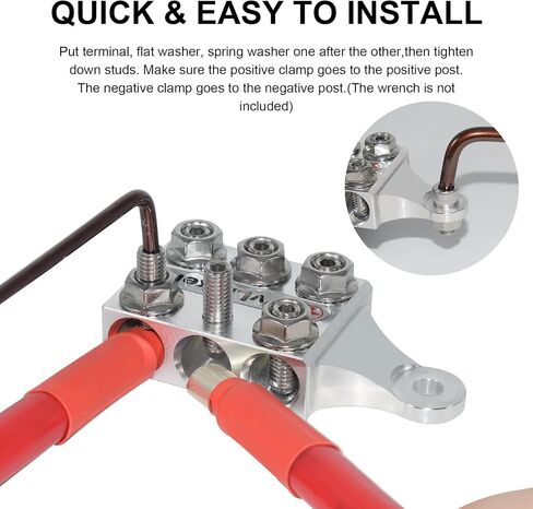 موصلات طرفية للبطارية، شريط ناقل كتلة توزيع طرفي 12 اتجاه، 8AWG حتى 4/0(XL) مقياس AWG، لبطارية حمض الرصاص الليثيوم أو AGM مع أطراف مسمار أو مسامير ملولبة، M8 أو 5/16"-18 in Saudi Arabia