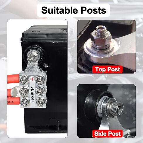 موصلات طرفية للبطارية، شريط ناقل كتلة توزيع طرفي 12 اتجاه، 8AWG حتى 4/0(XL) مقياس AWG، لبطارية حمض الرصاص الليثيوم أو AGM مع أطراف مسمار أو مسامير ملولبة، M8 أو 5/16"-18 in Saudi Arabia