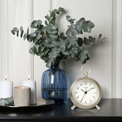 Jensen Pocket Watch Alarm Clock - Silent Non Ticking, Modern Farmhouse Style, Wall & Mantel 2 in 1 Clock, Desk & Shelf Clock, Antique Bronze Finish, 5.4"(H) x 4.5"(W) in Saudi Arabia