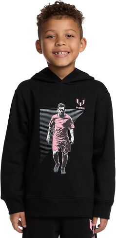 Messi Boys' Long Sleeve, Standard Fit Hoodie Sweatshirt, Comfortable Fleece in Saudi Arabia