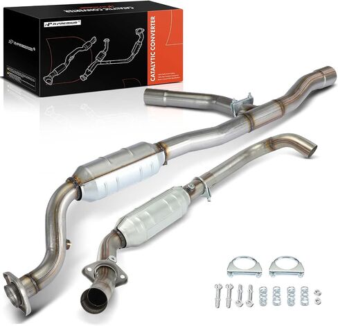 A-Premium Left Catalytic Converter Kit Direct-Fit Compatible with Dodge Ram 1500 2004-2005 5.7L, E.P.A. Compliant in Saudi Arabia