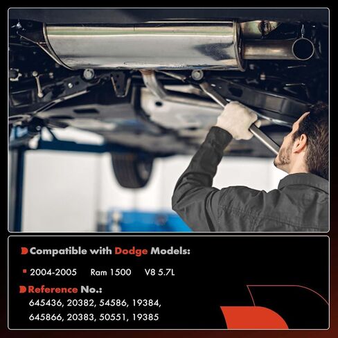 A-Premium Left Catalytic Converter Kit Direct-Fit Compatible with Dodge Ram 1500 2004-2005 5.7L, E.P.A. Compliant in Saudi Arabia