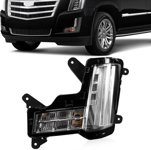 ضوء ضباب LED مع فرامل اصطدام وشيكة متوافق مع كاديلاك إسكاليد ESV 2015-2020، ضوء إشارة الانعطاف أثناء النهار DRL 84575578 GM2531139، جانب الركاب الأيمن in Kuwait