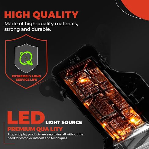 ضوء ضباب LED مع فرامل اصطدام وشيكة متوافق مع كاديلاك إسكاليد ESV 2015-2020، ضوء إشارة الانعطاف أثناء النهار DRL 84575578 GM2531139، جانب الركاب الأيمن in Kuwait