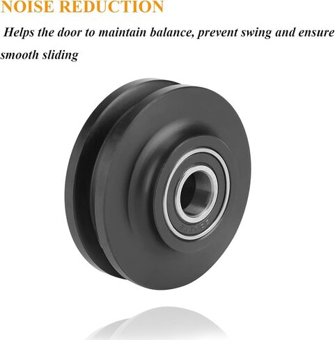 2Pcs Sliding Barn Door Wheel Heavy Duty Cabinet Window Pulley Roller Hardware Smoothy Quiet Sliding Door Track Perfect for DIY Barn Door in Saudi Arabia