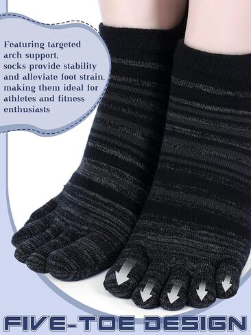 6 Pairs Women Toe Socks Cotton ankle toe socks Running Toe Socks for Men Women Athletic Breathable Five Toe Socks in Saudi Arabia