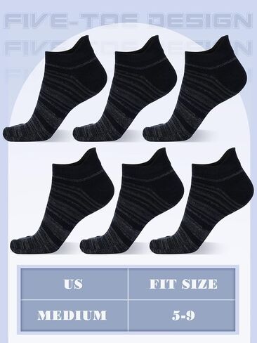 6 Pairs Women Toe Socks Cotton ankle toe socks Running Toe Socks for Men Women Athletic Breathable Five Toe Socks in Saudi Arabia