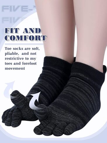 6 Pairs Women Toe Socks Cotton ankle toe socks Running Toe Socks for Men Women Athletic Breathable Five Toe Socks in Saudi Arabia