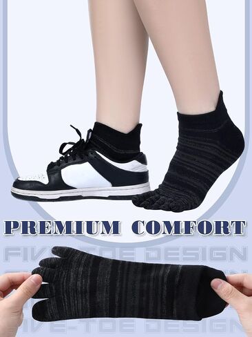 6 Pairs Women Toe Socks Cotton ankle toe socks Running Toe Socks for Men Women Athletic Breathable Five Toe Socks in Saudi Arabia