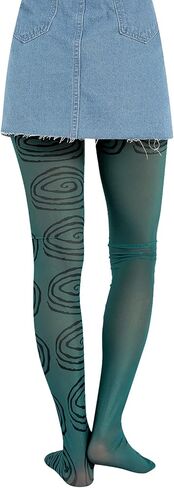 Muineobuka Patterned Tights for Women Heart Graphic Funky Tights Sheer Long Stockings Pantyhose Y2k Tights Leggings in Kuwait