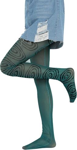 Muineobuka Patterned Tights for Women Heart Graphic Funky Tights Sheer Long Stockings Pantyhose Y2k Tights Leggings in Kuwait