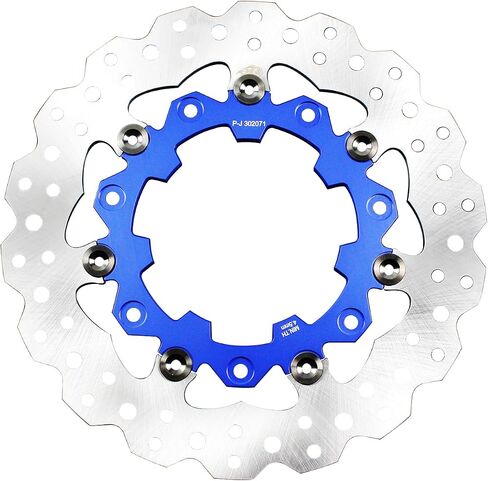 POWER JAMES 11.8" Blue Floating Front Brake Rotor 7 Holes Fits Harley Davidson Touring 09-2023 with Agitator Custom Wheel 41500007 (Blue) in Saudi Arabia