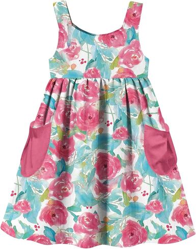 Little Girls Summer Sleeveless Dress Toddler Print Casual Sundress 2-7 Years in Saudi Arabia