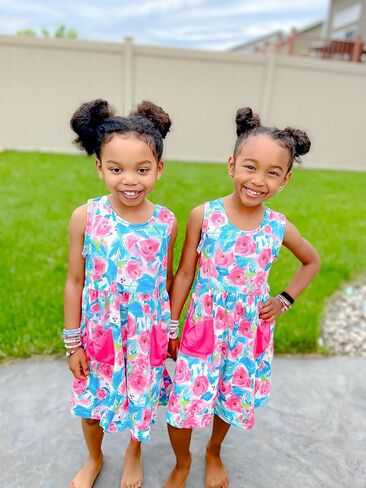 Little Girls Summer Sleeveless Dress Toddler Print Casual Sundress 2-7 Years in Saudi Arabia